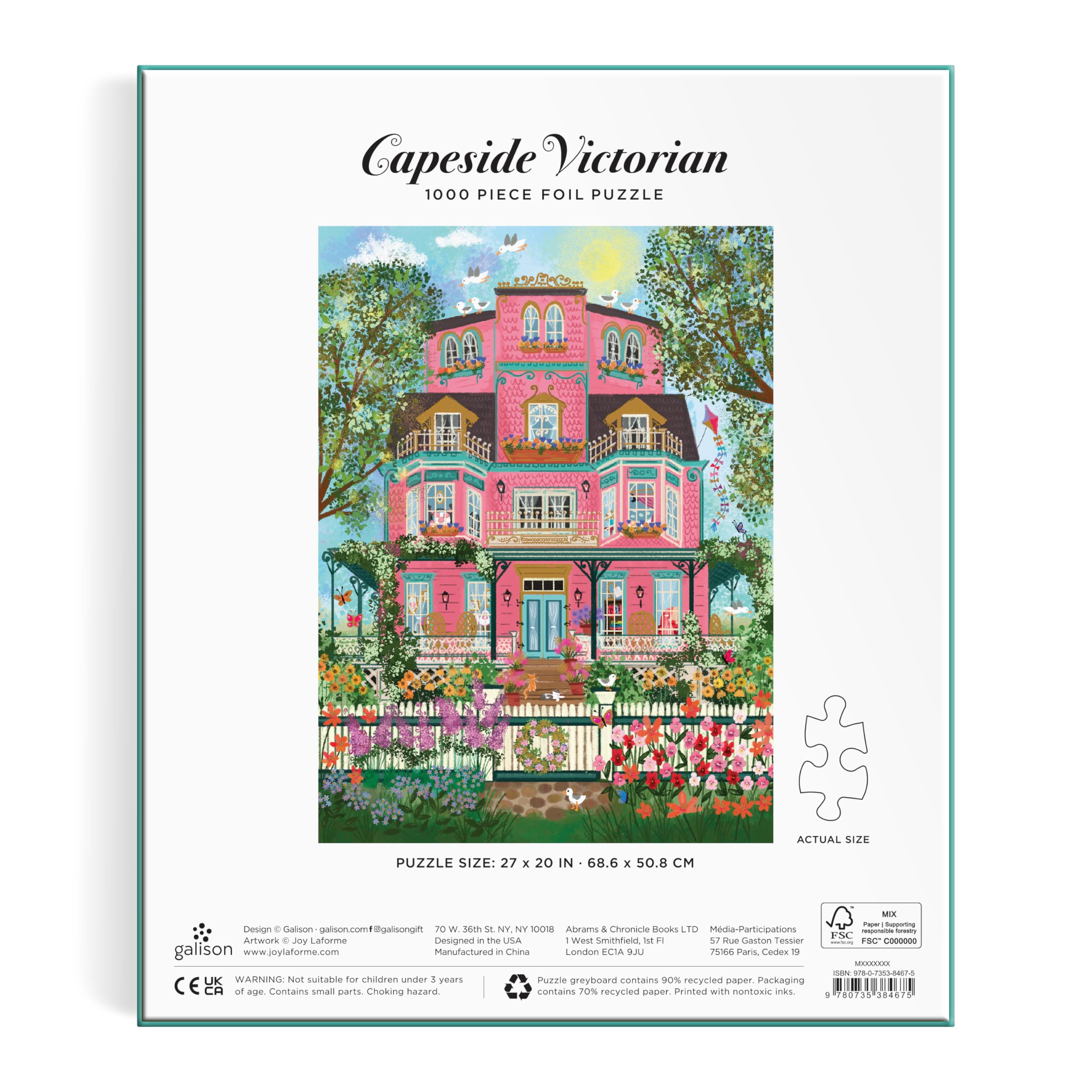 Galison Capside Victorian – 1000 Piece Joy Laforme Foil Jigsaw